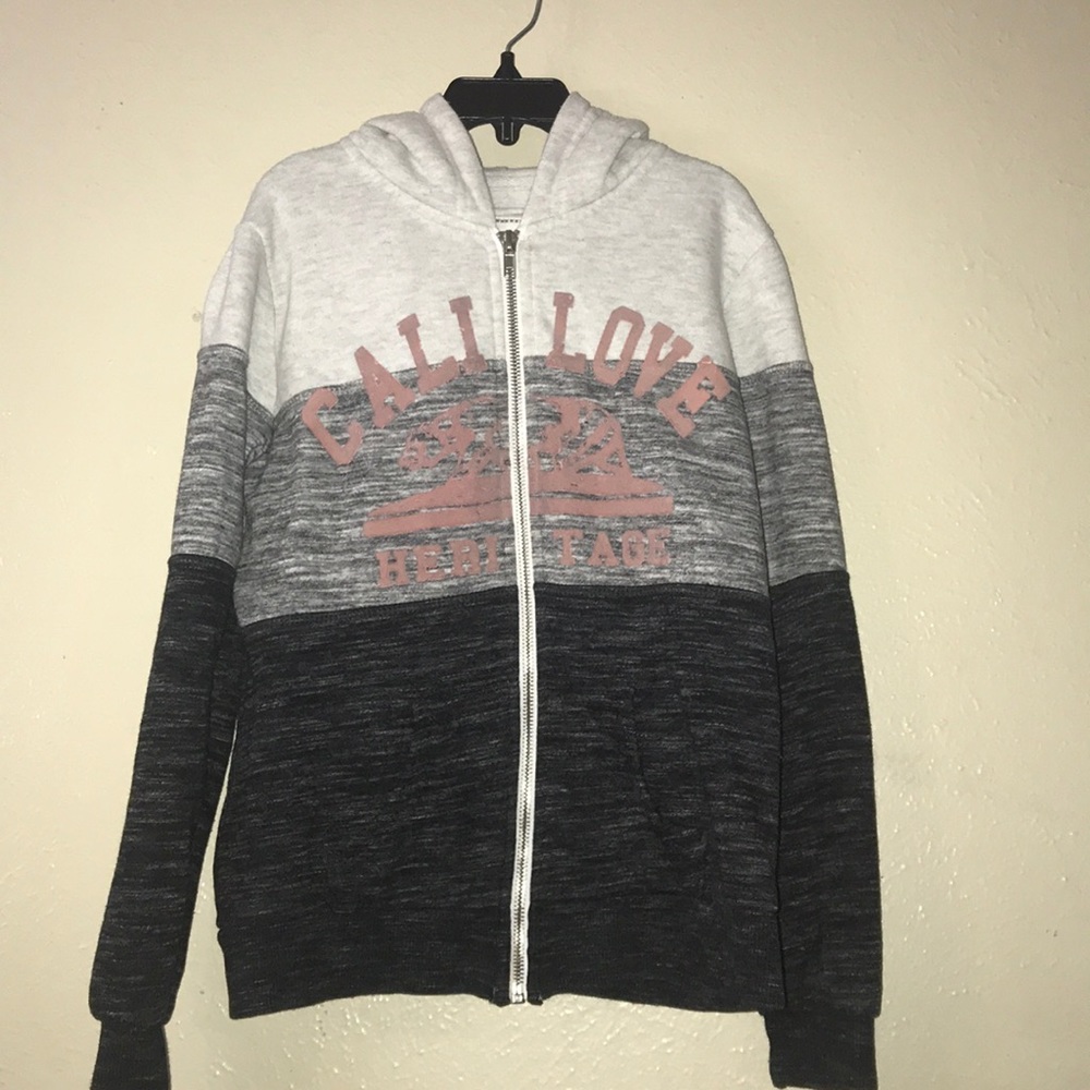 Reflex kids,tricolor zip up hoodie girls.Size10-12